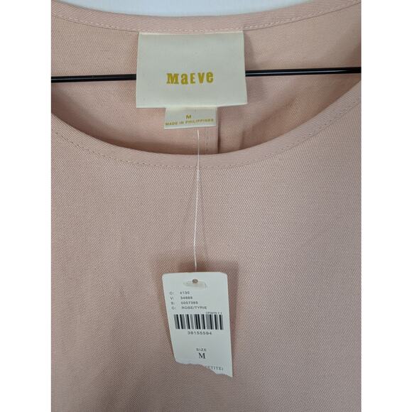 NWT Maeve Anthropologie Camellia Dropwaist Ruffled High-Low Dress in Rose - Picture 5 of 8